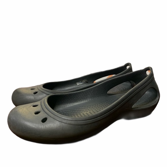 Crocs Kadee black ballet flat 6 slip on sandal - Picture 1 of 6